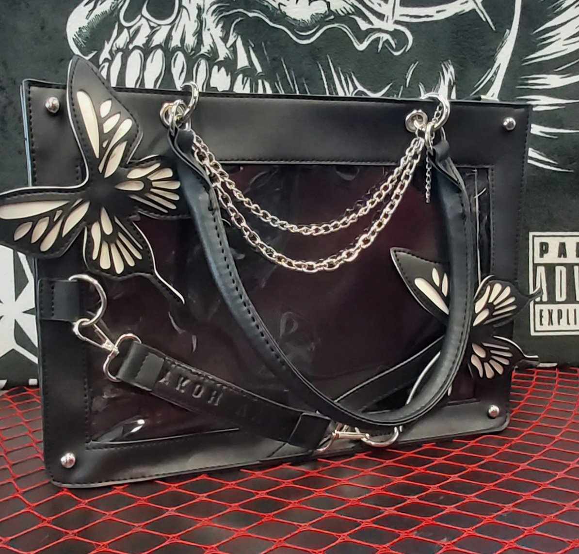 Gothic butterfly tote bag
