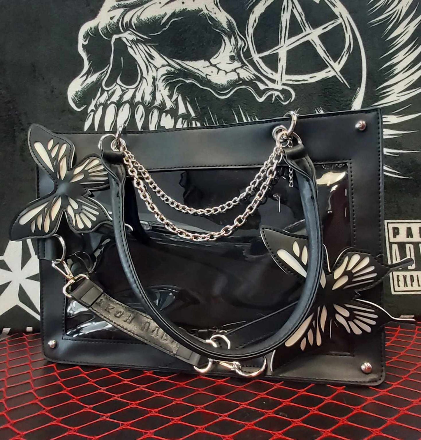 Gothic butterfly tote bag
