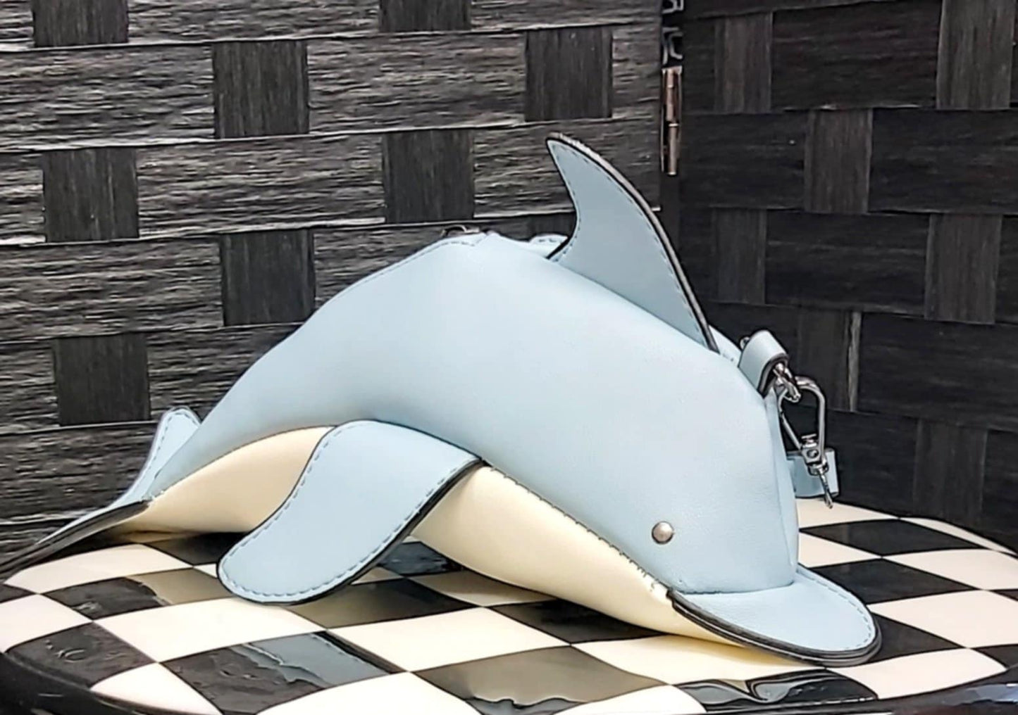 Blue dolphin purse