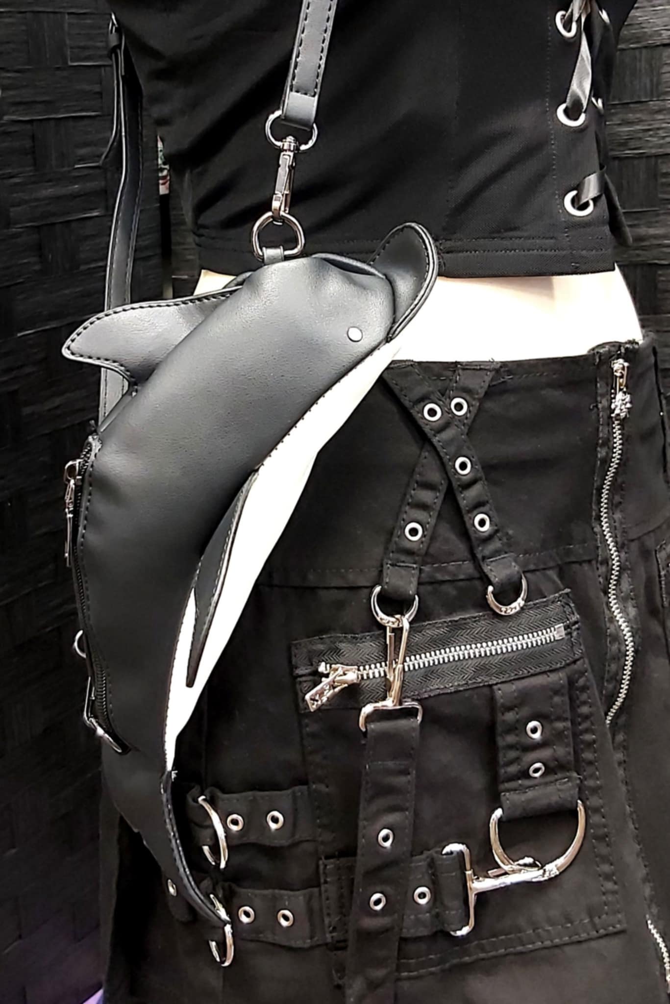 Black dolphin purse