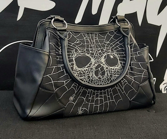 Spiderweb skull handbag