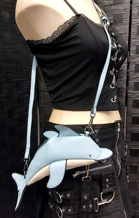 Blue dolphin purse