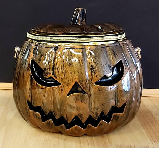 Gold pumpkin purse