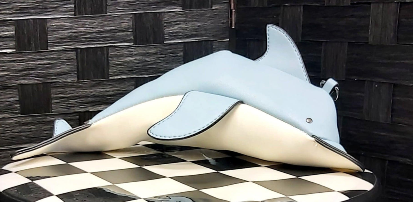 Blue dolphin purse