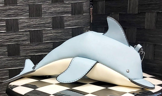 Blue dolphin purse
