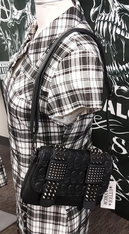 Cross-body flap handbag