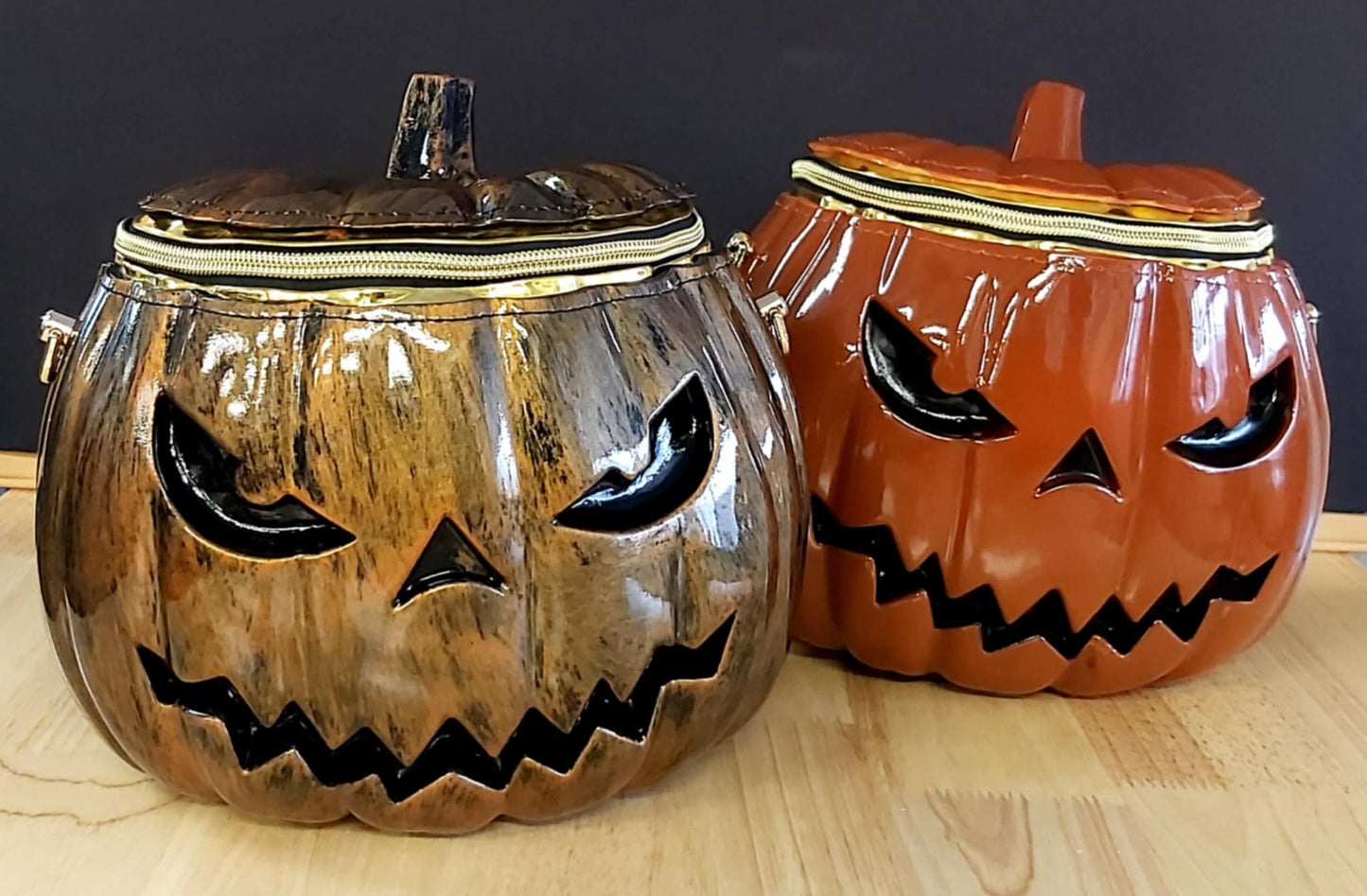 Gold pumpkin purse