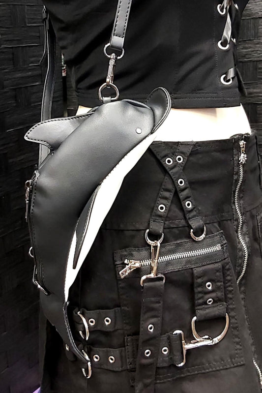 Black dolphin purse
