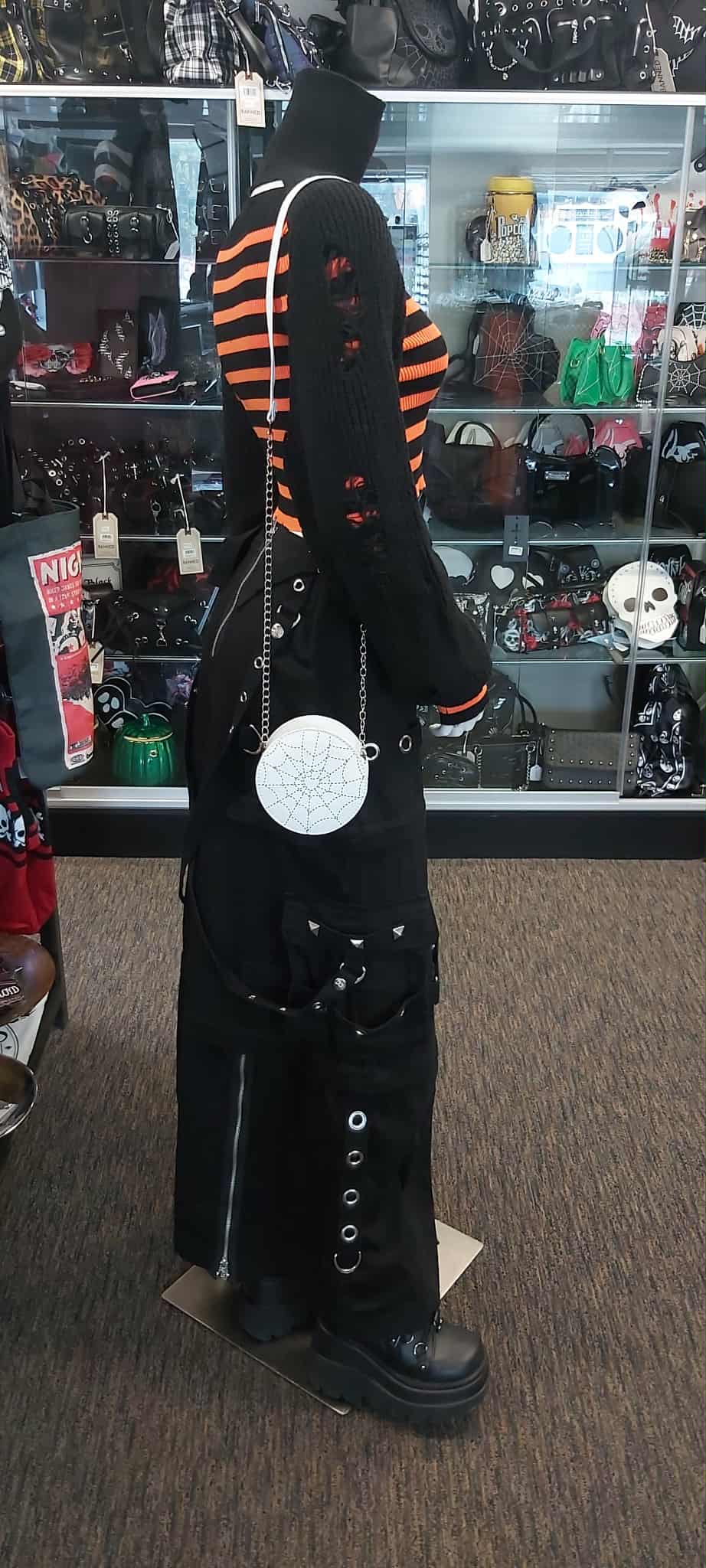 Round spiderweb bag